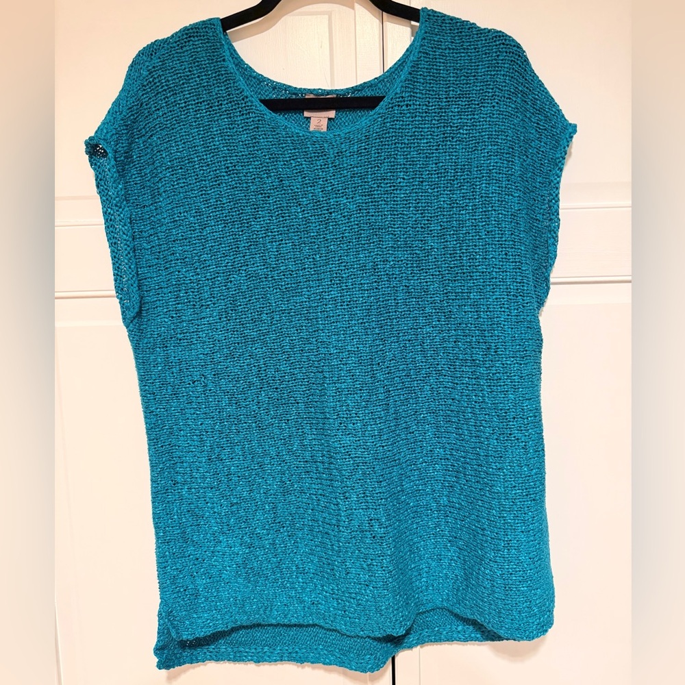 Teal Knit Women's Top Chico’s Size 2